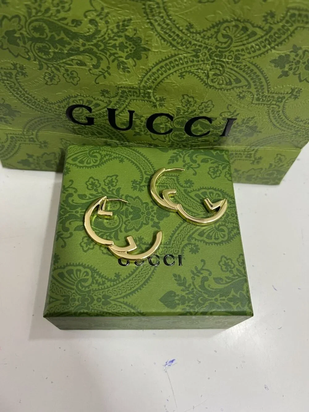 Gucci Blondie GG Hoop Earrings - Picture 6 of 8